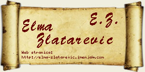 Elma Zlatarević vizit kartica